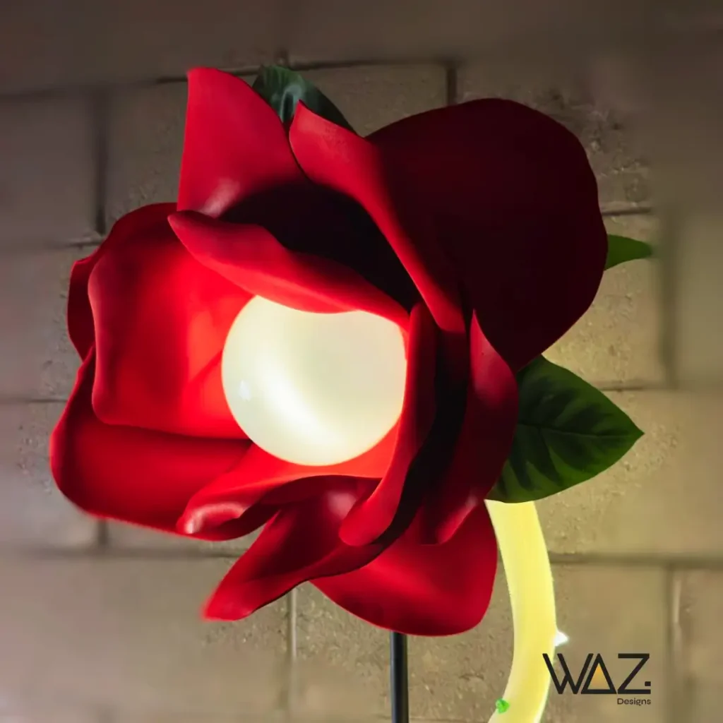 dancing rose lamp