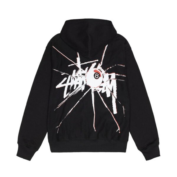 stussy shattered zip hoodie